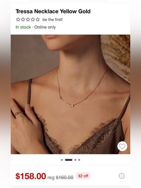 Bearfruit Jewelry Sterling Silver 18k Gold Plated Tressa Necklace